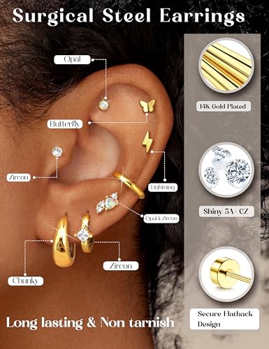 FUNRUN JEWELRY Hypoallergenic Earrings Set - Price Drop - Image 3