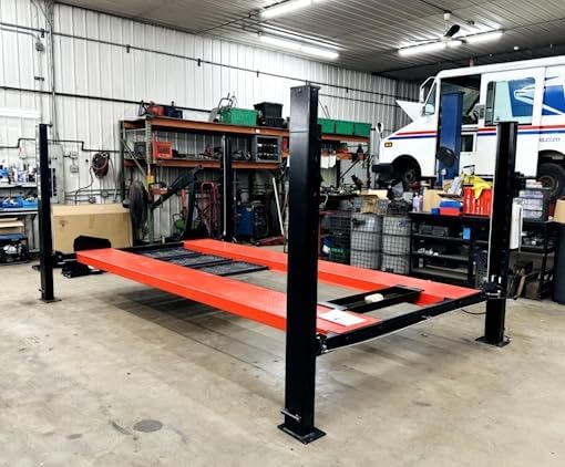 4-Post Car Lift, 8000 lb Capacity, 72-inch Lift Height, 110V Single Phase Motor