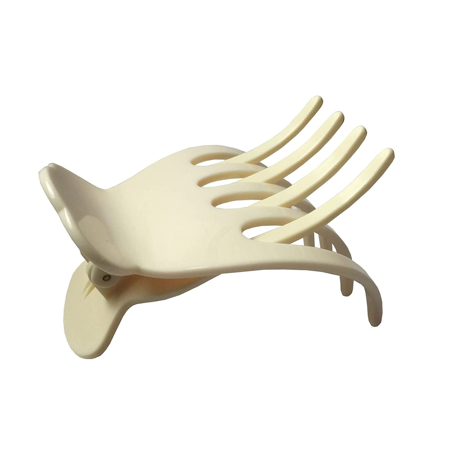 French Amie Scoop Handmade Large Ivory Salon Hinge Side Slide In Beak Yoga Jaw Hair Claw Clip Clamp Clasp Clutcher