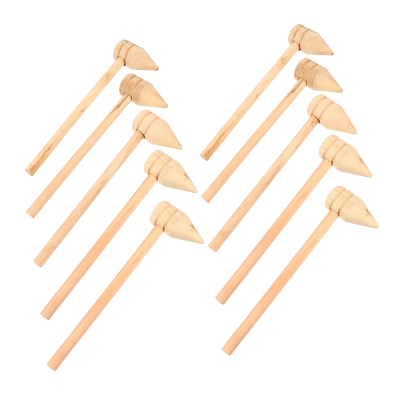 Zerodeko 2sets Universal Small Hammers Pointed Mallet Boys and Girls Hammer Toy Chisel Mallet for Woodworking Bake Tool 10pcs*2