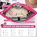 WOOMADA Weekender Overnight Bag for Women, Carry on Shoulder Travel Duffel with Shoes Compartment,Gym Bag with Toiletry Bag(hot pink)