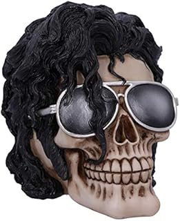 Nemesis Now Bad Michael Jackson King of Pop Inspired Skull Ornament, Polyresin, Black, 16.5cm