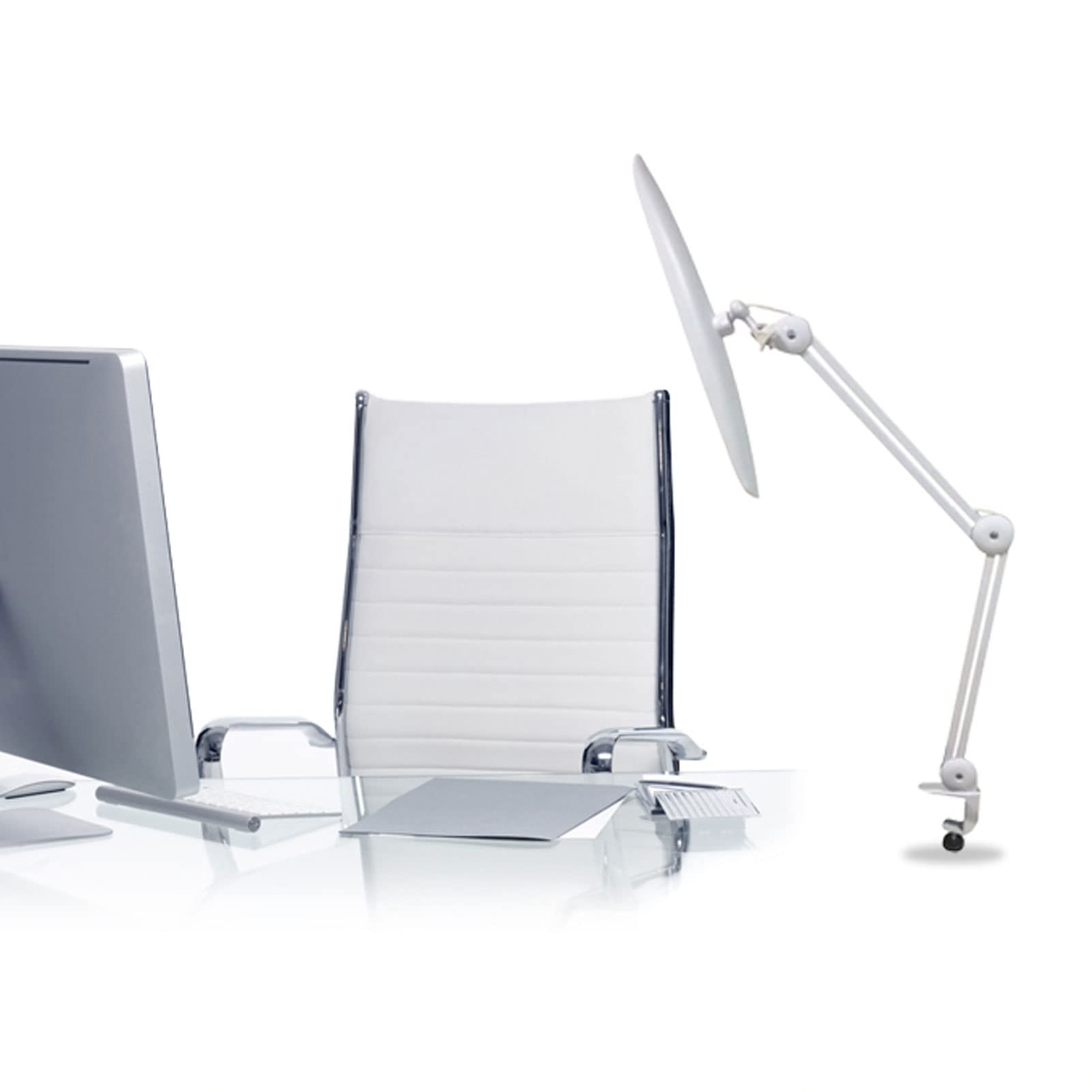 Eujgoov Clip a LED Regolabile su Lampada da Lettura Clip a LED Luce a Clip Flessibile su Luce da Libro 4 Livelli Luminosità 100‑240 V