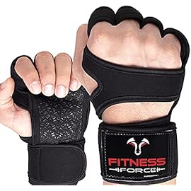 Fitness Force Ventilated Gym Gloves for Men with Built-in Wrist Support for Workouts Weightlifting Gloves Workout Gloves for Women Exercise Fitness Gloves Perfect for Powerlifting, Cross Training