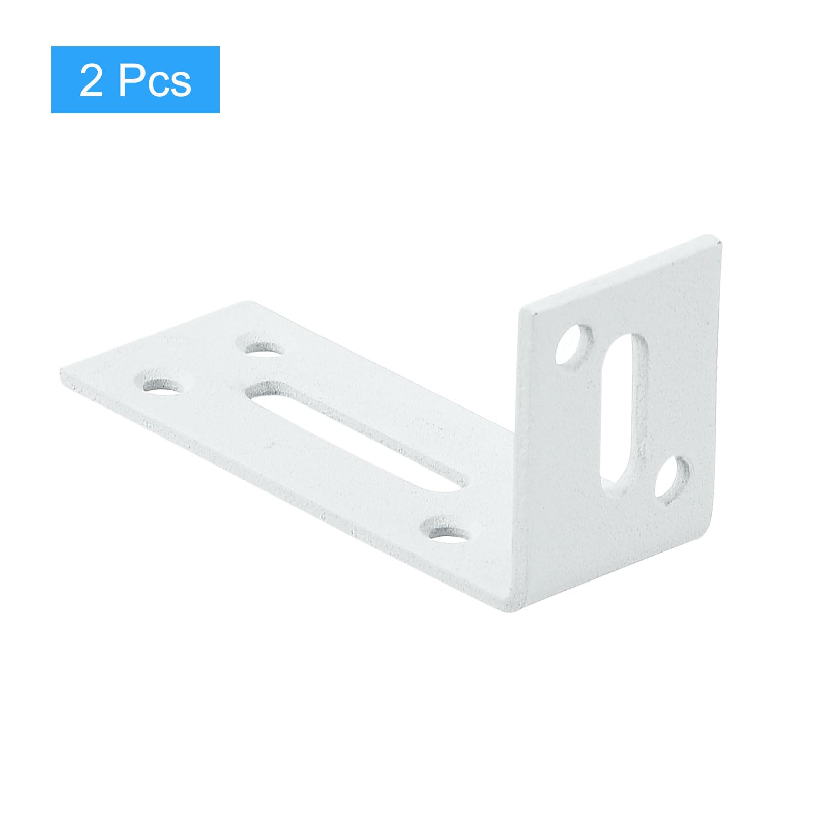 QUARKZMAN Regulowany kąt do dużych obciążeń, 2 sztuki, 80 x 40 x 30 mm, stal nierdzewna, kątownik do dużych obciążeń, 90 stopni, złącze kątowe do naprawy mebli, kolor biały