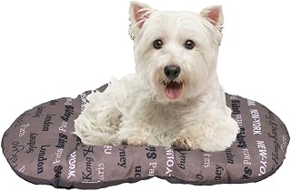 Ferplast Cat Bed, Dog Bed Washable Pet Mat Cushion in Cotton with Soft Padding, 55 x 36 cm. Brown