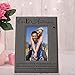KATE POSH Our First (1st) Anniversary Engraved Leather Picture Frame - Gifts for Couple, Gifts for Him, Gift for Her, Paper, Photo Frame, First Wedding (4x6-Vertical)