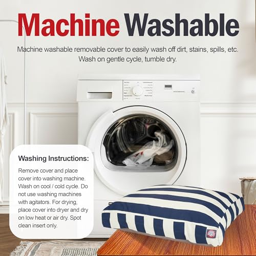 Majestic Pet Rectangle Small Dog Bed Washable – Non Slip Comfy Pet Bed – Dog Crate Bed with Removable Washable Cover – Dog Kennel Bed for Sleeping - Dog Bed Small Breed 27x20x4 Inch – Navy Blue by Majestic Pet - Image 6