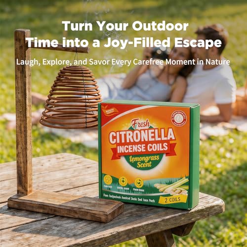 SCENTORINI Hanging Citronella Incese Coil, 2 Pack Mosquito Coils Outdoor - image 6
