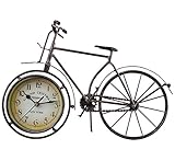 Antique Crafts Retro Vintage Style Bicycle Desk & Shelf Clock Modern Home Office Decoration Tabletop Display Ornament