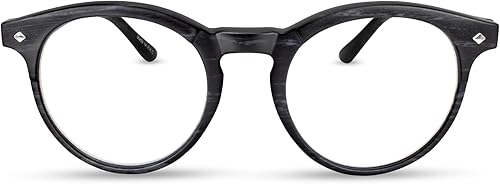 Lentes de luz azul redondos negros para hombres y mujeres para lucir modernos con visión clara, anteojos de lectura resistentes y duraderos para disponible en Yaxa Costa Rica