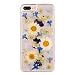 Pretty Flower Case for iPhone 7 Plus, TIPFLY iPhone 8 Plus Real Pressed Dry Flowers Cover, Slim Cute Clear Flexible Rubber Shell Protective for iPhone 7 Plus/8 Plus(Real Flower 7)
