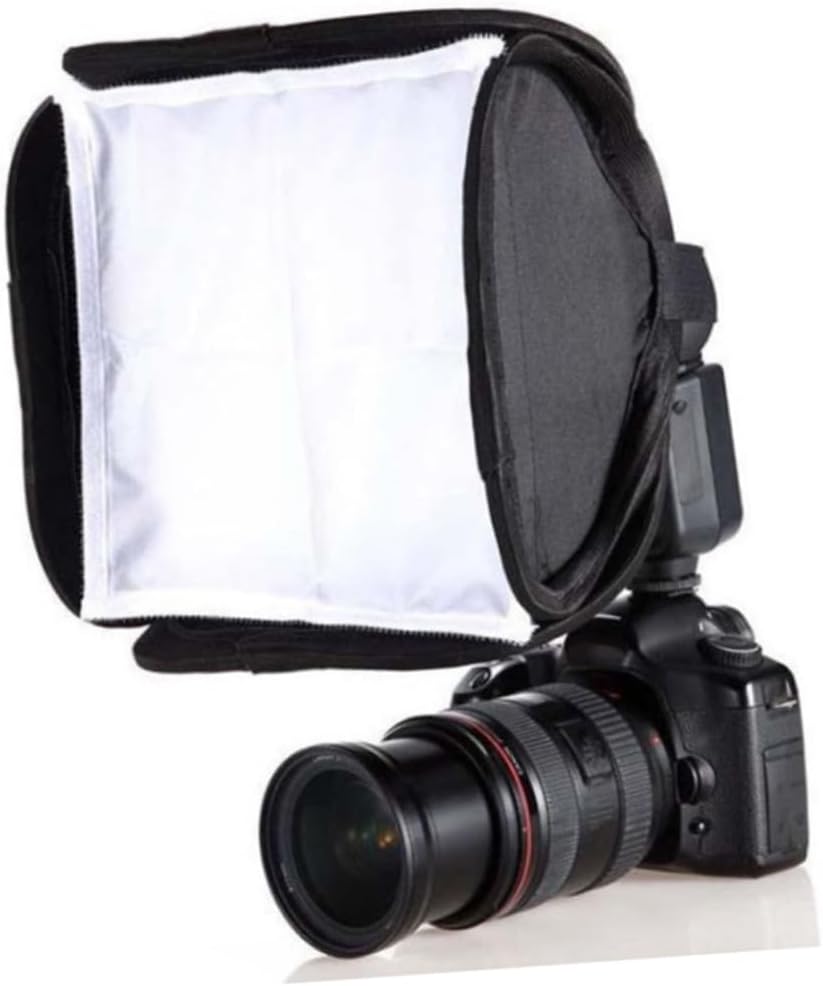 Mikikit Indirect Flash Light Softbox Diffuser Photography Video Accessory Ring Light Softbox Compact Design for