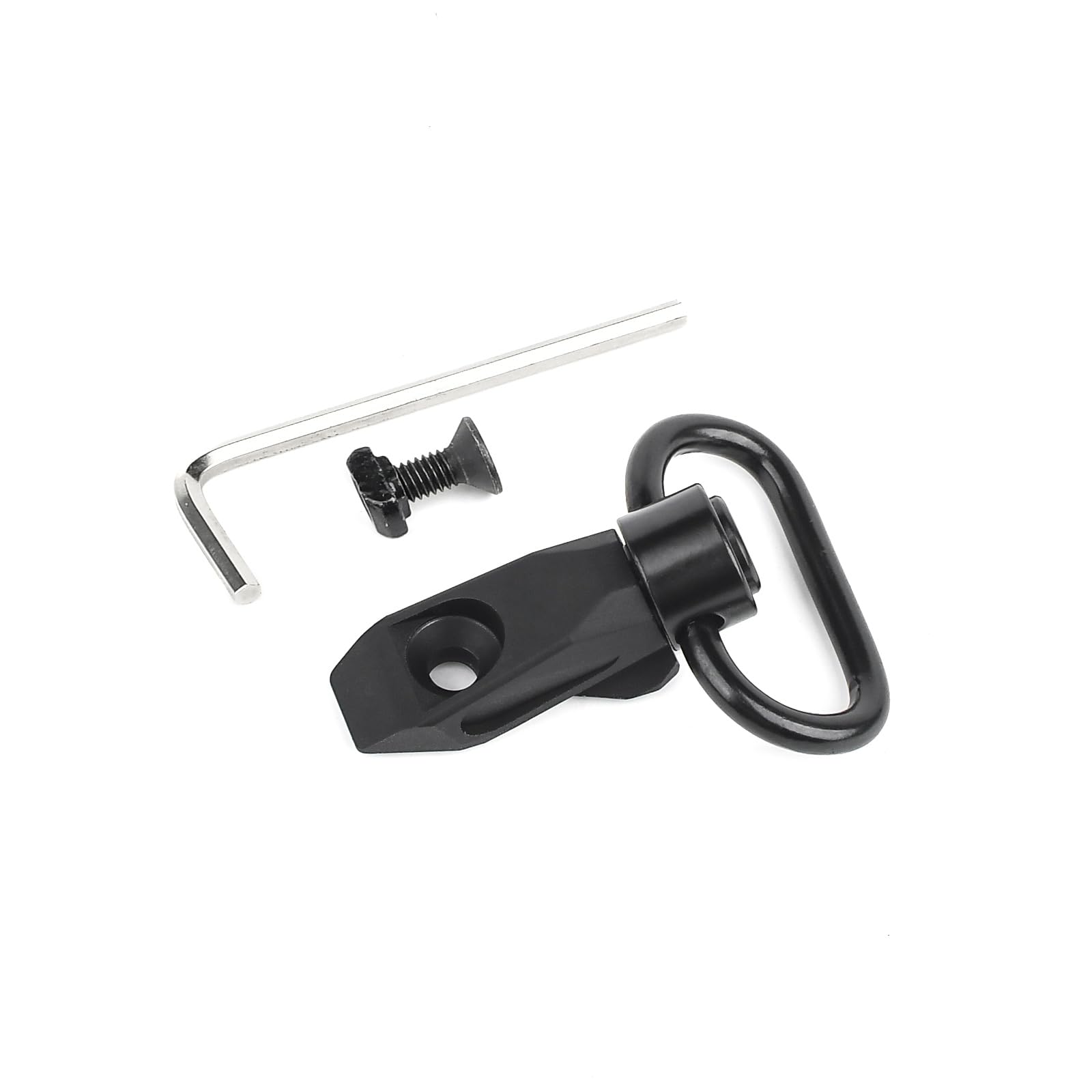 QD Sling Swivel Mount 30°Bevelled, Adattatore Tattico per Montaggio Fionda su Rotaia a Sgancio Rapido per Sistema Ferroviario MLOK/KEYMOD, Nero