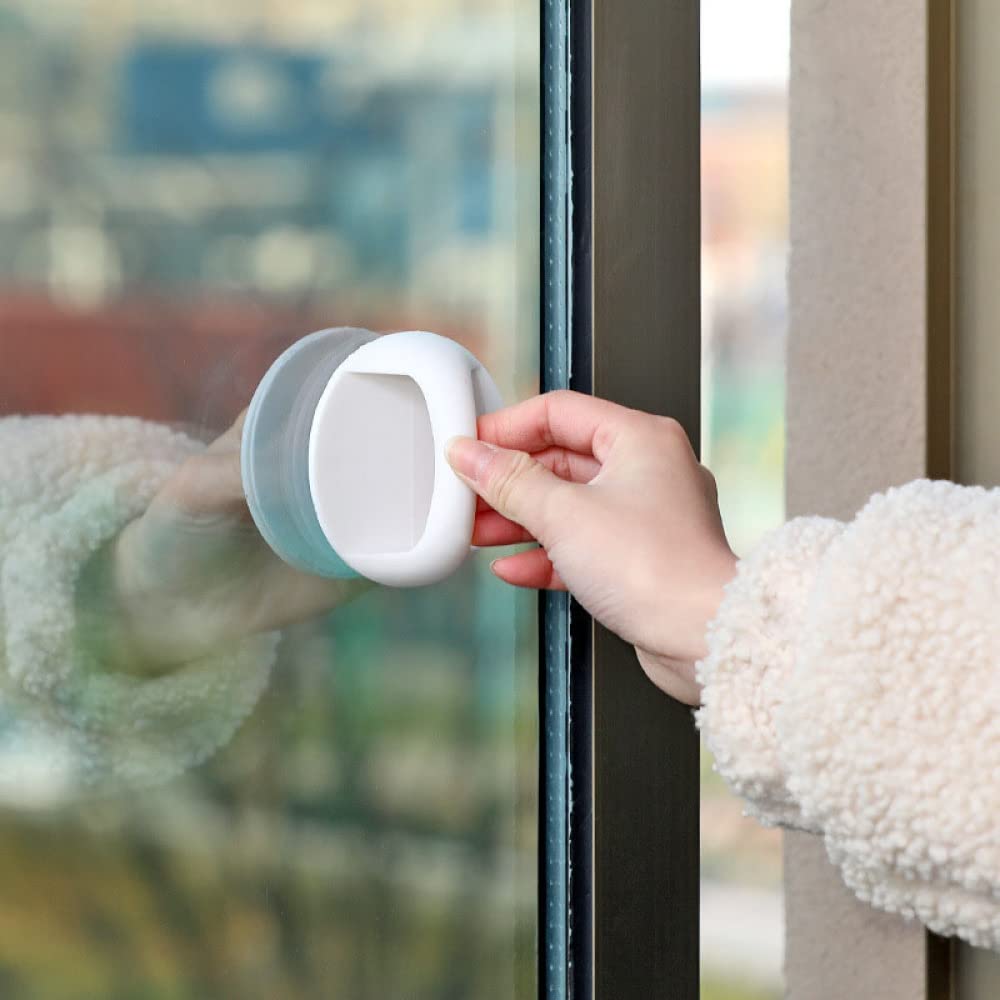 2 Maniglie Porte Balcone Bianche - Adesive Per Vetro, Armadi E Finestre Senza Foratura - Foto 2