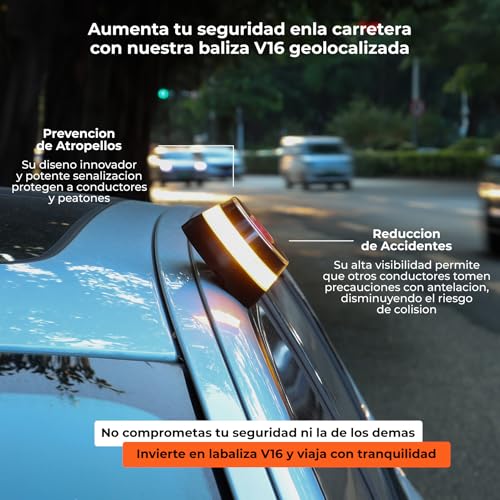 Miniatura 7 de Aourow V16 Connectado Luz Emergencia Coche Homologado Dgt,Con Sim Telefónica Y Datos,Baliza V16 Homologada Dgt Con Geolocalizador 3.0 Funda Accesorios Coche,V16 Con Geolocalización