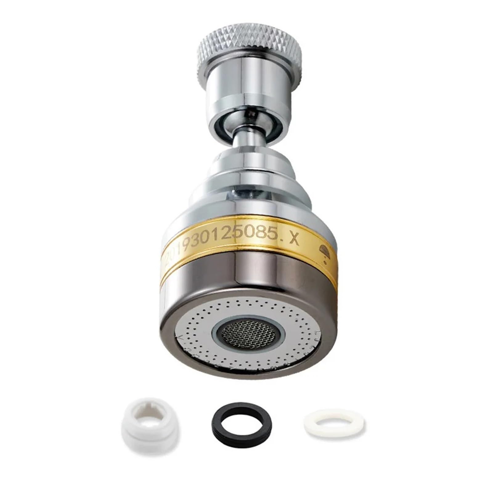 Three Levels Adjustable Brass Kitchen Faucet Aerator Extender Water Saving Anti Splash for Kitchen Faucet(5.7CM)