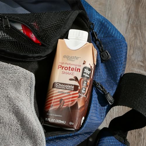 Equate High Performance Protein Nutrition Shake, Chocolate, 11 fl oz, 4 Ct
