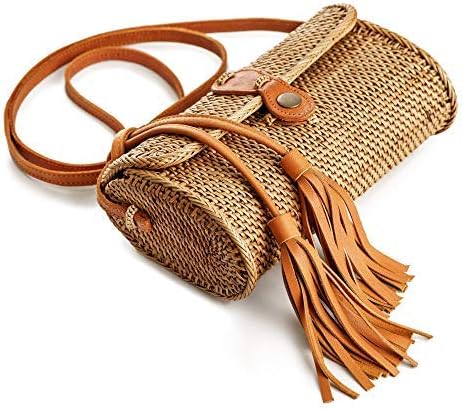 Rattan Bags for Women - Handmade Wicker Woven Purse Handbag Circle Boho Bag Bali … | Handmade, Woven, Bag - Image 4