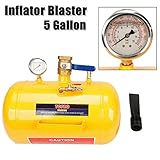 BLACKHORSE-RACING 5 Gallon Air Tire Bead Seater - 145PSI Blaster Tool Seating Inflator w/Gauge Car Truck ATV Tank Heavy Duty