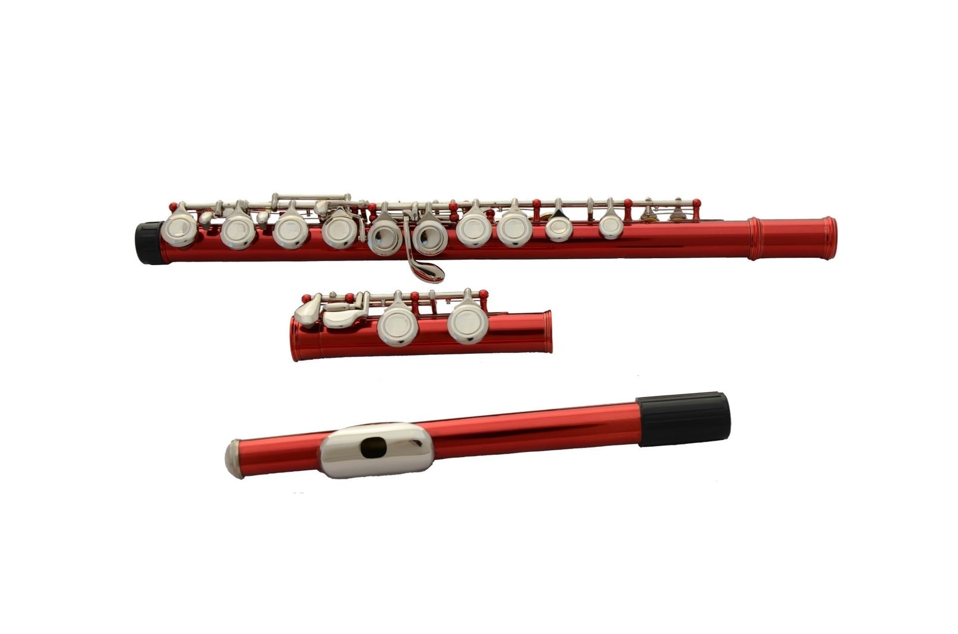 Flauta Flauta profesional flauta C-key roja 16 agujeros agujero cerrado