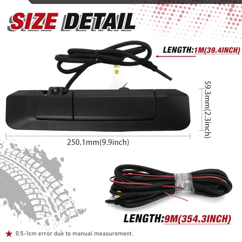 Image of Rear Tailgate Handle w /Backup Camera & RCA Connector for Toyota Tacoma 2005-2015 69090-04020