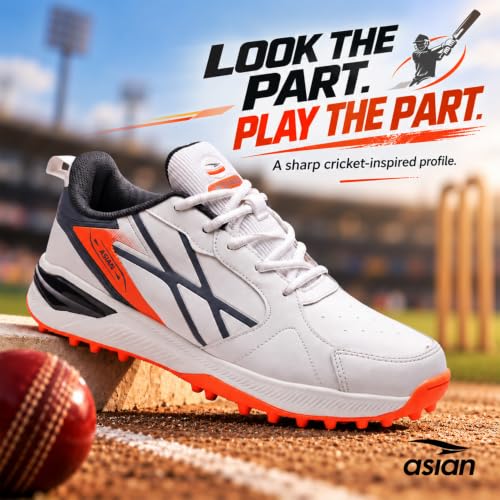 Image of ASIAN All Rounder-01 Men's Cricket Shoes | Lightweight, Durable Sports Shoes with Superior Grip, Cushion Comfort & Steady Support for All-Terrain Cricket Play