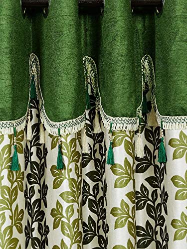 Image of Cortina Single Pcs Curtains for Window, Print Polyester Window Curtains for Bedroom, Kitchen, Kids or Living Room - Green (115 cm x 150 cm)