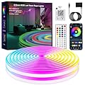 YILINM Neon Strip Lights,20FT RGB LED Strip Lights,with Remote Control/APP Control,Music Sync,IP67 Waterproof LED Rope Lights,Cuttable,for Bedroom,Gaming,Party,Outdoors Decor