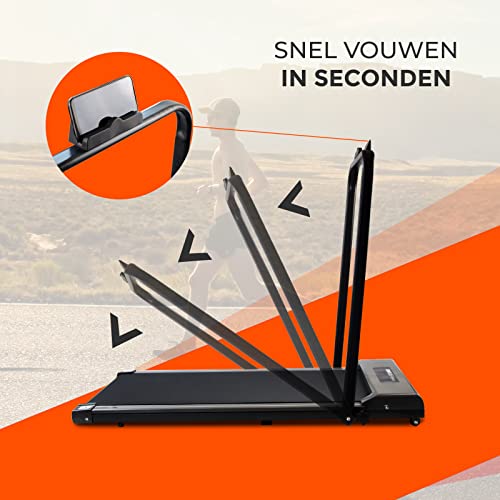 Bonplus BP | Ultraslanke Opvouwbare Loopband | tot 10 km/u | 12 Centimeter in Hoogte | Opvouwbaar en Gemakkelijk op Te Bergen | Maximaal Gewicht 100kg | Loopband Slim - Afbeelding 6
