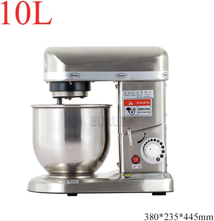 Electric Kitchen Stand Mixer Food Dough Processor Stainless Steel 10 Liters