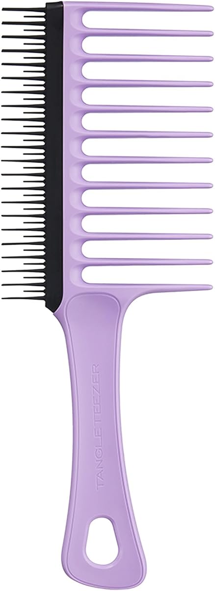 Tangle Teezer The Wide Tooth Comb for Curly Hair, Double-Sided Detangling Comb for All Hair Types, Wet and Dry Detangling, Lilac