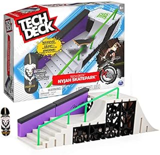 TECH DECK, Nyjah Skatepark X-Connect Park Creator, Massive Customizable Skatepark Ramp Set with Exclusive Fingerboard, Kids Toy for Ages 6 and up