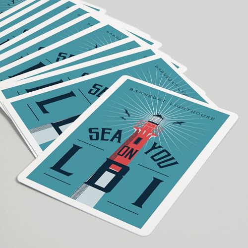 Lantern Press Barnegat Lighthouse Naipes Poker 52 miniatura 5