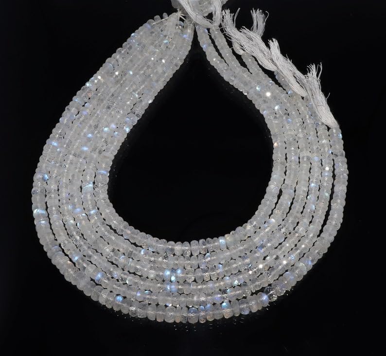 Perles rondes à facettes blanches de 5,5 mm pour bijoux d'été et tenues de mariage