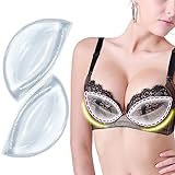 Silicone Chicken Cutlets Bra Inserts - Clear Breast Pads Chest Push Up & Firming Bust Enhancers Padding for Summer Bikini
