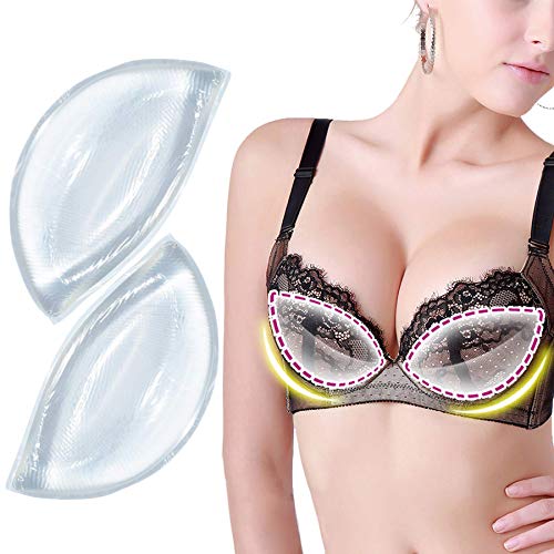 Image of Silicone Chicken Cutlets Bra Inserts - Clear Breast Pads Chest Push Up & Firming Bust Enhancers Padding for Summer Bikini