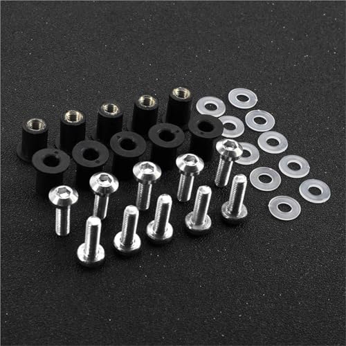 Tornillos parabrisas motocicleta 5mm plata kit de 10 unidades para motos custom ST1100 y RVF750R