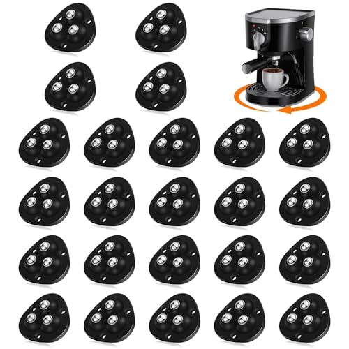 TRVL FIELDER Self Adhesive Caster Wheels Appliance Slider Rollers 24 Pcs