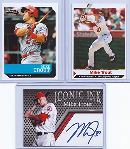 2014 upper deck football 265 - SPORTS ILLUSTRATED (3) Mike Trout Autographed (3) Card Rookie LOT!