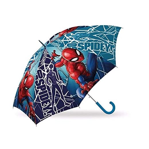 Kids Licensing | Paraguas Spiderman | Paraguas Infatil | Paraguas Niño | Tamaño Perfecto | Diseño Muy Resistente | Material de Calidad | Licencia Oficial