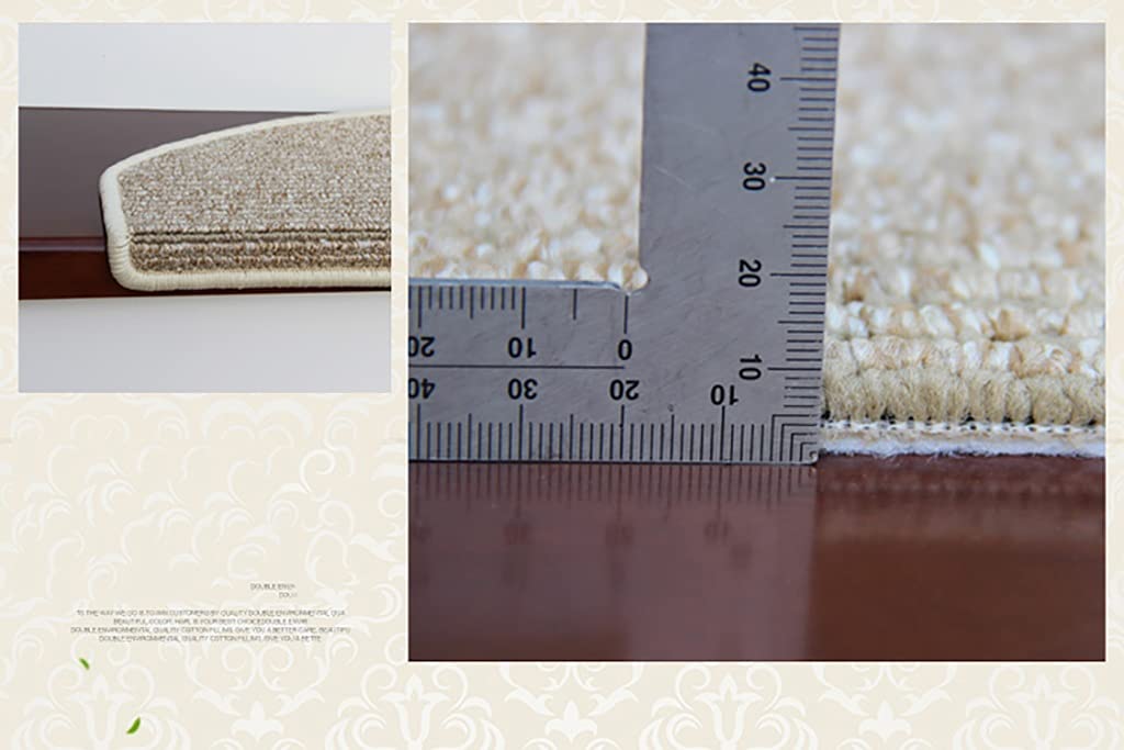 Alfombra de peldaños de Escalera de Madera, Manta autoadhesiva de Felpa de Lino de imitación Antideslizante, Alfombra de Paso Interior, decoración de Escalera 1 Paquete, Azul a Rayas (Size :