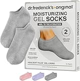 Dr. Frederick’s Original Moisturizing Gel Socks for Men & Women – Dry Feet & Cracked Heel Treatment – Full Foot Gel Lining with Mango Butter, Shea Butter, Jojoba & Coconut Oil (Mellow Moon)