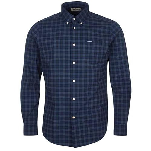 Barbour Mens Lomond Tailored Tartan Shirt Midnight Tartan Blue (UK, Alpha, M, Regular, Regular, Blue)