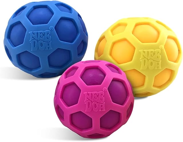 Schylling Atomic Nee Doh Stress Ball - Funky NeeDohball Fidget Toy to De Stress & Relieve Anxiety , Non-Toxic Dough Material, 1 Colour Chosen at Random