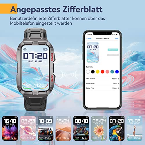Mingtawn Mingtawn Smartwatch für Herren und Damen,1.57''Fitness Tracker
