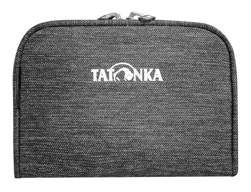 Tatonka Geldbeutel Big Plain Wallet - Geldbörse mit Münzfach und Fächern für Kreditkarten, Bankkarten etc. - 13 x 9 x 2 cm (Off Black)