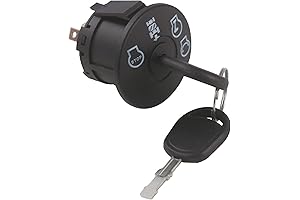 Ignition Switch with Keys 4 Position 7 Terminals Replacement for Riding Mower