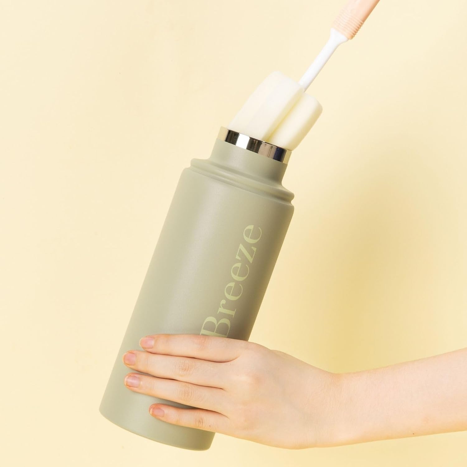 32 oz Insulated Tumbler with Handle – Stainless Steel Travel Mug, Leakproof Vacuum Bottle for Hot and Cold Drinks, Perfect for Work, Gym, or Outdoor Use (Moutain Green)