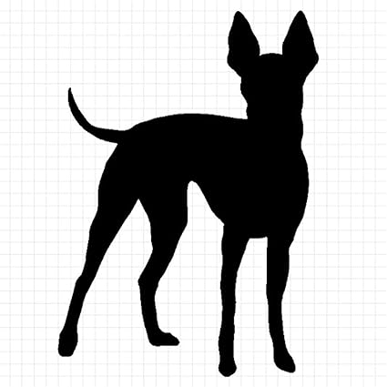 Amazon トイマンチェスターテリア Ver 3 シルエット 犬ステッカー 黒 ブラック 大 縦横 16cm 16cm 1枚 シール ステッカー 文房具 オフィス用品